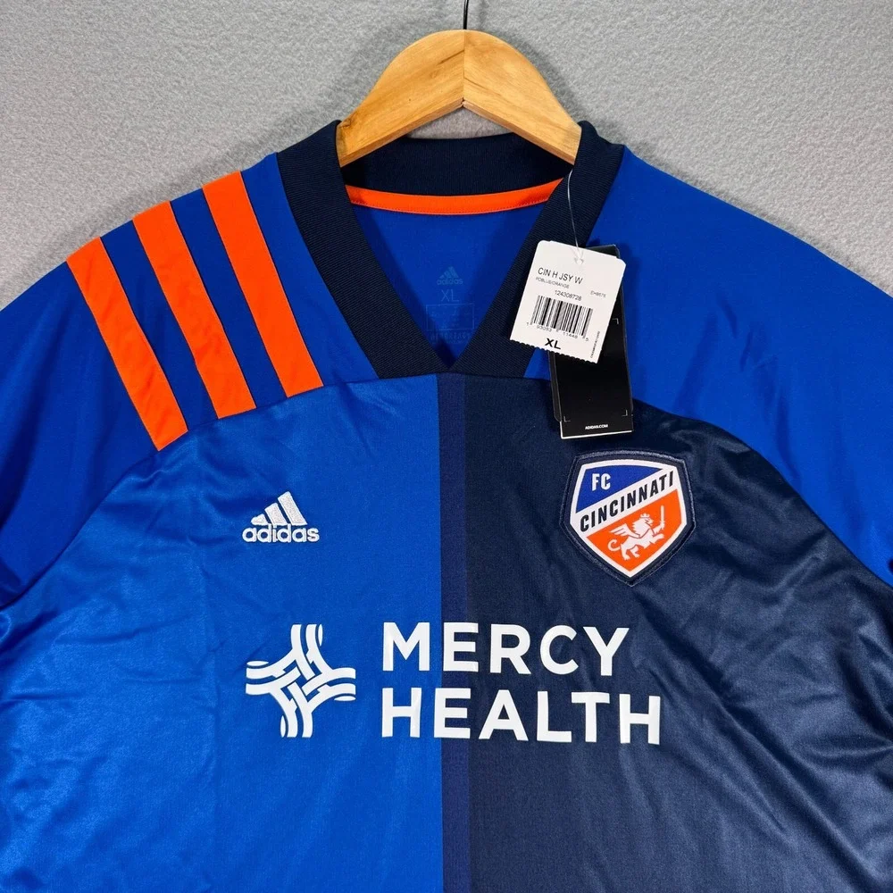 FC Cincinnati MLS Inaugural‎ Adidas Soccer Jersey Mens XL Blue Aeroready Sports